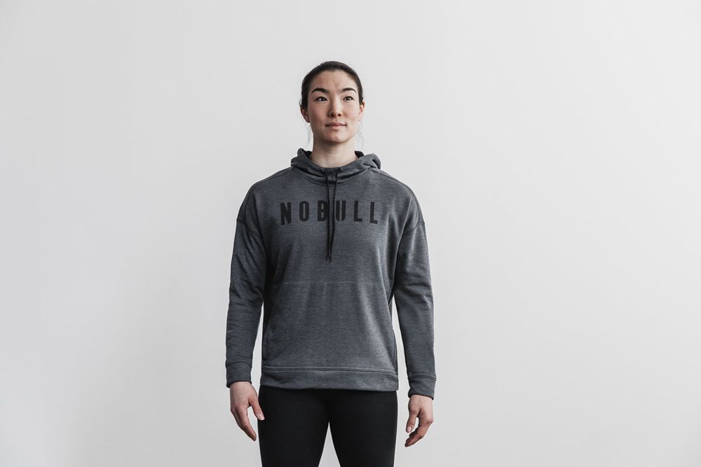 NOBULL Kapüşonlu Sweatshirt Bayan - Gri - Turkiye (SVU-319576)